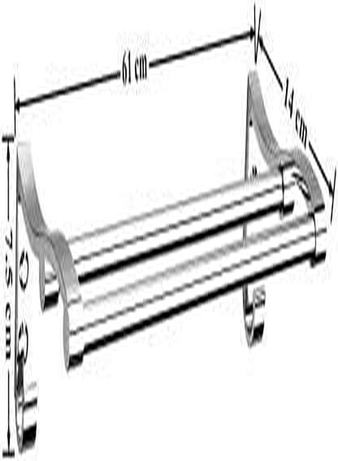 Filox 24 Inch Stainless Steel Double Towel Rod | Durable Wall Mounted Towel Hanger/Bar for Bathroom | Rust-Proof Home Bathroom Accessory - Image 3